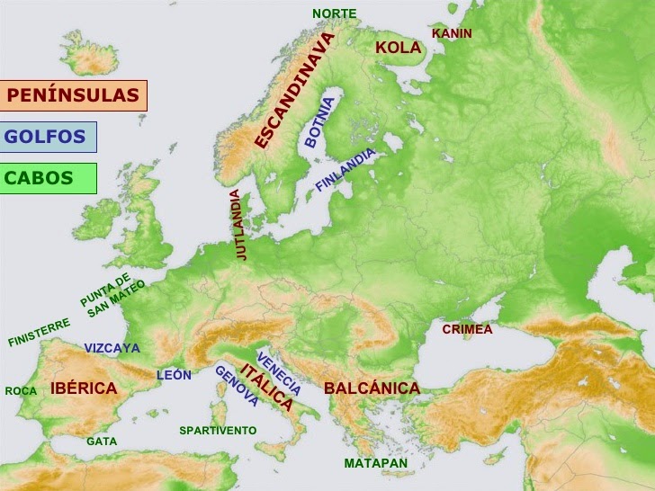 Resultat d'imatges de peninsulas europeas